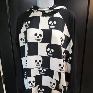 Lularoe Skull Amber Hoodie Sz L NWT